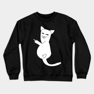 Middle Finger Cat Crewneck Sweatshirt